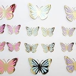 The Banner Company Butterfly Paper Cutouts Set of 18 in Pastel Colors-image-6
