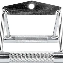 ABSSports Multi Gym Double Seated Row V Handle for Cable Attachment Multi-training Bar (Silver)-11