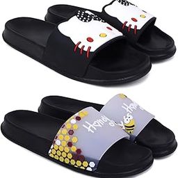 Combo Pack of 2 Slipper/Flip Flops/Slides for Women (Kitty,Honey)-image-100