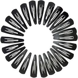 NAKAS 24 pcs Tic Tac Hair Clips for Girls (5cm) (Matte Black) - Tik Tak Pins for Women-image-79