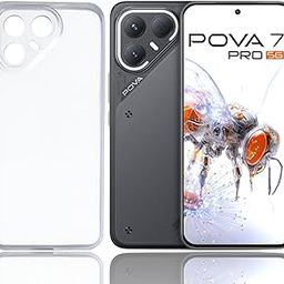 CaseKart Back Cover for Tecno Pova 7 Pro 5G (Silicone Clear Shockproof Case with Camera Protection | Soft and Flexible | Ultra Clear Slim Back Cover | Transparent)-image-89