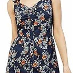Women's Crepe A-Line Above The Knee Dress (EP6233_Navy Blue_Medium)-picture-4