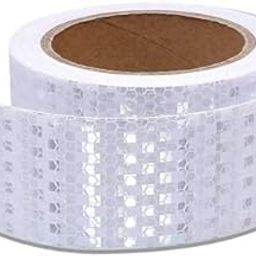 Breewell 2 Inch x 5 Meter High Intensity Honeycomb Reflective Safety Tape Waterproof Sun-Resistant Sign Sticker Luminous Strip for Car Bike Clothing Outdoor | Silver-image-97