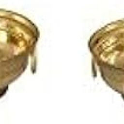Shiv Home World Pure Brass Gangalam/Urali/Puja Decoration Bowl 100ml Capacity -Size 0 Set of -2PCS-image-45