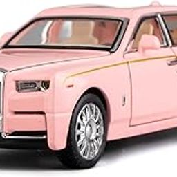 TGRCM-CZ Compatible for 1/32 Rolls-Royce Phantom Model Car Toy Car with Sound and Light for Kids Boy Girl, Metal Body Door Opened Pink-image-71