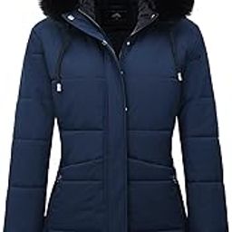 Women's Long Winter Puffer Coat Thicken Fleece Lined Down Jacket Waterproof Faux Fur Detachable Hooded Parka-picture-19