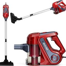 RNG EKO Green - 1000W Compact Multi-Function 20 KPA Cyclonic Power 2 in 1 Handheld & Stick Bagless Home Vacuum Cleaner- (Metallic Red + Grey)-15