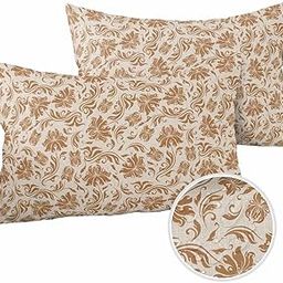 Orange Flower Leaf Outdoor Pillow Cover 12x20 Inch Cushion Sham Case, Waterproof Decorative Lumbar Throw Pillowcase for Outside Garden Patio Porch Couch Chair Tent Rustic Tribal Ethnic Bohemian-image-23