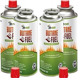 Jo Chef Butane Fuel Canister – Pure Refined Butane Gas Cylinder for Camping Stove, Portable Burners, Blow Torch Head, BBQ, Lighters & DIY Tools-19
