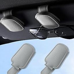 2 Pcs Car Sunglasses Holder, Sunglass Holder for Car, Easy to Use Back Clip Design Sunglass Holder Stand Visor for Car EyeglassesCar Eye Clip Glasses (Gray)-image-119