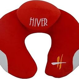 Memory Foam Neck Travel Pillow Neck Pillow with Elevated Headrest Flight Pillow (Red)-52