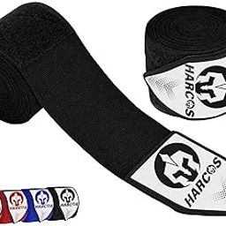 Harcos Breathable Boxing Hand Wrap Inner Gloves Elasticated Thumb Loop Bandages,Men Women Mitts Straps Wrist Protection Muay Thai (Black, 108 Inches (2.75 Meter))-image-14