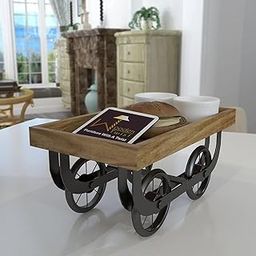 Wooden Twist Rustic Beverage Serving Cart Trolley with Elegant Design for Kitchen, Dining with Wheels Construction Ensures Long-Lasting Durability Elegant Addition to Any Home Decor-image-29