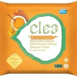 Clea Haldi & Chandan Cleansing Makeup Remover Wet Wipes for Sensitive Skin - Soothes Redness, Anti-Inflammatory, Gentle Makeup Removal - Pack of 3 (25 Wipes Each, Big Wipe Size:- 200mm x 200mm)-21