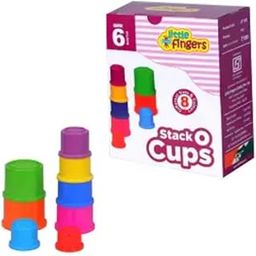 Little Fingers Stack-O-Cups – 8 Colorful Nesting & Stacking Cups for Babies & Toddlers – Early Learning & Bath Toy for Kids 6 Months and Up-image-19