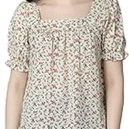Summer Cotton Tops for Women || Long Top for Women || Stylish Floral Tops with Puffed Sleeves.-image-99