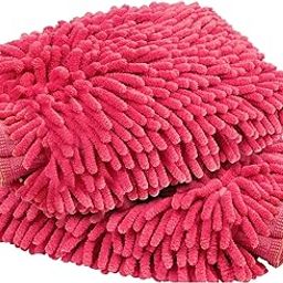 Kuber Industries Pack of 2 Multipurpose Microfiber Glove Duster for Home Cleaning | Soft & Reusable Dusting Cloth/Dust Cleaner - Ideal for Fans, Cars, Sofas & Furniture | Plain Pink-9