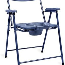 STERGIC Folding Commode Chair with Handrest for Bedside & Toilet – Portable Commode with Removable Bucket & Shower Seat for Seniors, Disabled & Pregnant Women (Grey), 150Kg Capacity-picture-20
