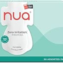 Nua Complete Comfort Sanitary Pads for Sensitive Skin | Pack of 50 Pads (12 Heavy Flow, 20 Medium Flow, 18 Light Flow) with Disposal covers | Zero Irritation | Comfortable All-Day Protection | Ultra-Thin | Super Absorbent | No rashes | 50% Wider Back | 100% Toxic-Free, Dermatologically Tested-5