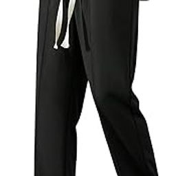 Men's Trousers | Lightweight Loose Pants for Men | Stretchable Pants for Everyday Comfort | Relaxed Straight Fit Design | No Color Fade, Long-Lasting-image-81