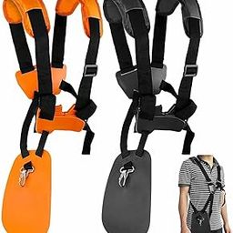 Heavy Duty Belt for Brush Cutter Machine Shoulder Double Strip Jacket Type Adjustable for All Side Pack Grass Trimmer (Orange)-12