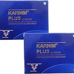 KARNIM Plus Carbohydrate Metabolizer Capsules (60 Capsules) | Optimum Concentration of Extracts Derived from Karela, Neem, Sounth, Tulsi, Kutki | Pack Of 2-32