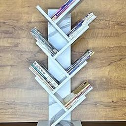 HVN India Furniture Modern Furniture Engineered Wood,Storage of Book Case,Free-Standing Books Holder Organizer,Space Saver for Home,Office (White, 7 Tire)-image-60