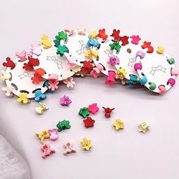 Baby Girls Hair Clips Cute Animal Character Fruit Flower Pattern Fully Ribbon Lined Hair clips Hair Accessories for Girls (Pack Of 26) (Multicolor_30pcs, Regular)-image-99