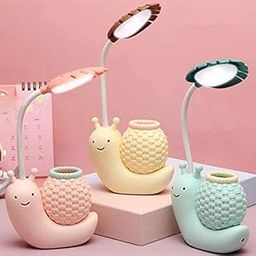 Tera13 Kids Plastic Multicolor Dinosaur Snail Lamp With Pen Stand And Sharpener-image-57