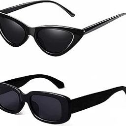 Retro Vintage Fashion Narrow Cat Eye Rectanglular Clout Goggles Plastic Frame Sunglasses for Women Men-image-99