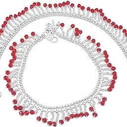 Red Beads Kashmiri Jhalar Anklet For Women & Girls (Pair of 1)-image-17