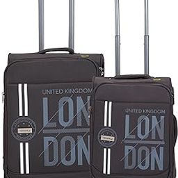 V Lite - Moscow Combo Set of 2 (Small + Medium) Softside Trolley Bag, Cabin 20" + Check-in 24" Expandable Suitcase Travelling Luggage with Anti-Theft Zippers for Men and Women (Grey)-6