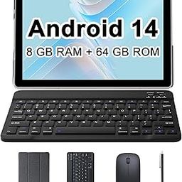 RUIQIAI Android 14 Tablet, 10.1 Inch 2-in-1 Tablet with Octa-core Processor, 8GB RAM + 64GB + 1TB Expansion, Long Battery Life WiFi, 2.4G/5G, BT, Dual Camera, Certified-image-18