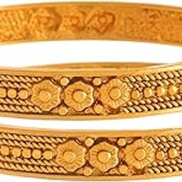 Jewellery for Less Gold Plated Copper Bangles for Women's & Girl's-image-73