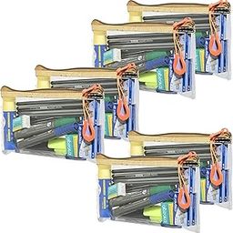 Kuber Industries 6 Pcs PVC Multipurpose Stationary & Makeup Pouch | School Supplies Organizer for Girls, Kids Student | Makeup Accessories Pouch fo Travel | Mini Pencil Pouch | Transparent-picture-20