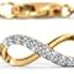 14 KT Yellow Gold Eternal Infinity Personalised Diamond Mangalsutra Bracelet for Women-image-57