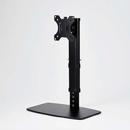 Freestanding Monitor Desk Stand for 13" to 27" Monitors | VESA Steel Mount Base | Adjustable Height | Tilt | Swivel | Rotation (Black)-27
