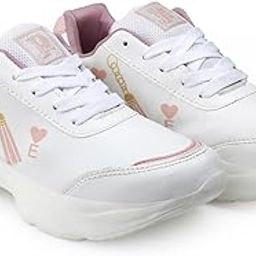 Trendy Girls' White & Pink Chunky Sneakers – Stylish & Comfortable Casual Shoes(2105-Pink-Parent)-picture-48