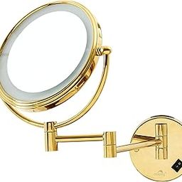 DOLPHY Gold 5X LED Magnifying Mirror - 8 inch-image-0