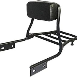 Dhe Best RBP17 Bike Rear Passenger Support Pillion Backrest/Back Rest Full Black with Carrier for RE Standard Bullet 350 Twin Spark-14