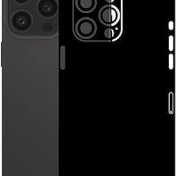 Compatible for iPhone 15 PRO MAX - Mobile Back Skin Sticker - Lamination - Back Screen Guard Protector Film Wrap (Coverage - Back+Camera+Sides) (Design - Matte Black)-picture-18