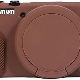 AEXUTDA Case for Canon Powershot G7X Mark III Digital Camera, G7X Mark iii Camera Silicone Case, Anti-Scratch Slim Fit Soft Skin, G7X Mark 3 Accessories with Detachable Lens Cover - Brown-image-8