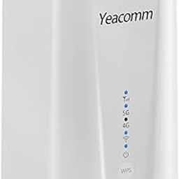 Yeacomm 5G Modem AX3600 WiFi-6 Router with SIM Card Slot, NR NSA/SA 5G Mobile Router up to 4.67 Gbit/s, Wireless 5G CPE and LTE Cat20 Gateway, Voice Volt, Band Lock, VPN, 4 x 4 MIMO-8