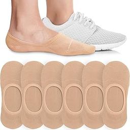 Men's No Slip Low Cut No Show Socks (Pack of 06 Pairs, Free Size)-image-10