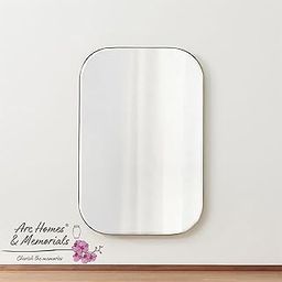 Premium Wall Mounted Frameless Rectangular Glass Mirror for Bathroom Living Room Washbasin Mirror | Wall Mirror for Home (23 x 38 cms)-5