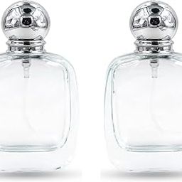Hunky Dory 30ml Empty Clear Glass Perfume Decant Spray Bottles with Silver Metally Pump and Unique Silver Cap For DIY Perfume, Essential Oils, Rose Water, Travel Use(Pack of 2)-18