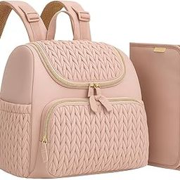Diapers Bag | Diapers Bags for Mothers for Travel | Bags for Mothers Carry | Baby Diaper Bag for Mothers for Travelling | Handbags Backpack with Changing Mat - Baby Pink-picture-9