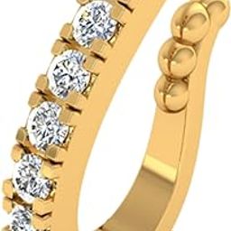 Gold Plated Sania Mirza Style Ad Nosepin Bali Press bali Without Piercing Clip on Pressing Type Nose Ring Pin Stud for Women and Girls-image-26