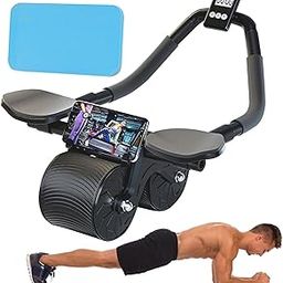 MAPPLE CREATION Ab roller Wheel for men women with Mobile holder and Timer, Abs Automatic Rebound Abdominal Fitness Wheel, Dynamic Core Trainer Plank Exercise Wheels For Home workout Gym Fitness-13