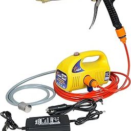 SUNICE Portable Car & Bike Pressure Washer Spray Gun 7 Meter Outlet Pipe, Work with Power Adapter and Car Charging Socket Cable, Car Washing, Bike, Floor Window Cleaning (Pressure Washer 12V DC)-24